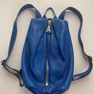 Aimee Kestenberg Backpack Tamitha Leather In Lapis Blue Peblled Full Zip Casual